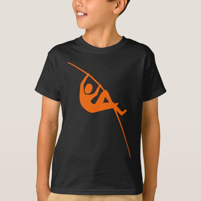Pole Vaulting - Orange T-Shirt (Front)