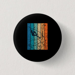 Pole Vaulting Retro 1 Inch Round Button