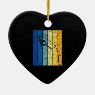 Pole Vaulting Retro Ceramic Ornament