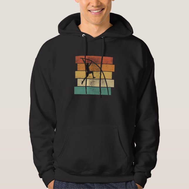 Pole Vaulting Retro Hoodie (Front)
