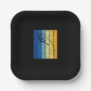 Pole Vaulting Retro  Paper Plate