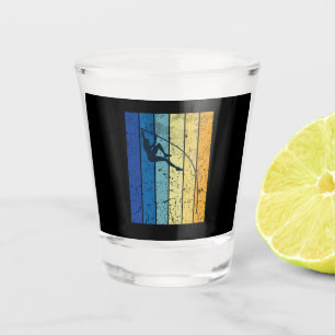 Pole Vaulting Retro  Shot Glass