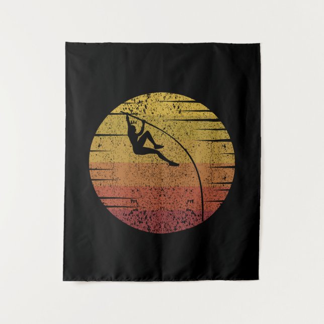 Pole Vaulting Retro Tapestry (Front)