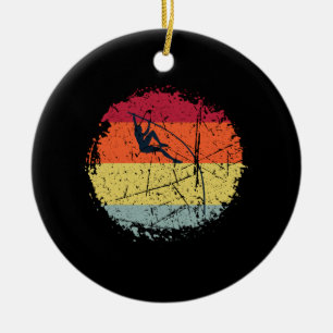 Pole Vaulting Vintage Ceramic Ornament