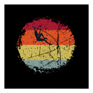Pole Vaulting Vintage Poster