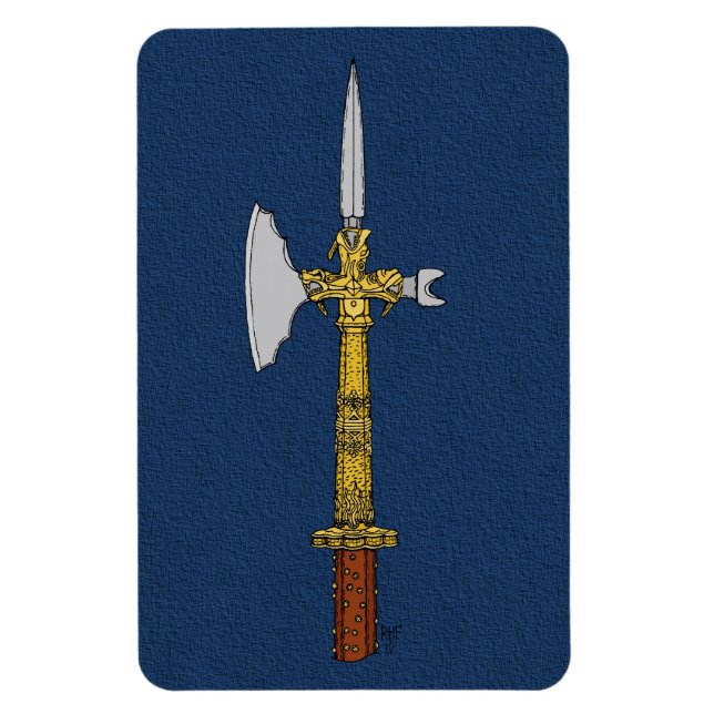 Poleaxe of Edward IV Magnet (Vertical)