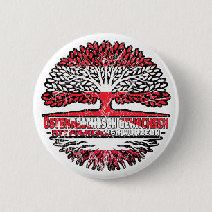 Polen Pole Österreichisch Österreich Baum 2 Inch Round Button