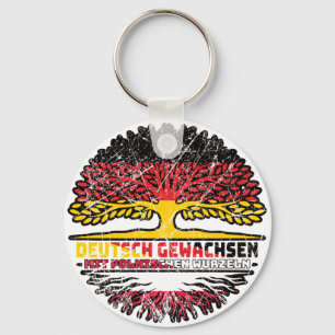 Polen Polnisch Deutsch Deutschland Baum Wurzel Keychain
