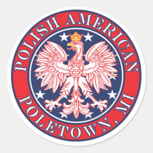 Poletown Michigan Polish Classic Round Sticker