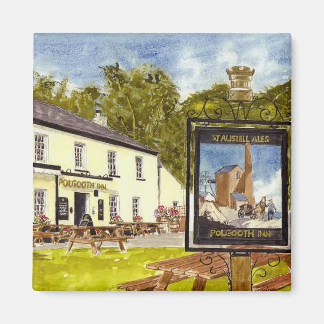 'Polgooth Inn' Magnet (Front)