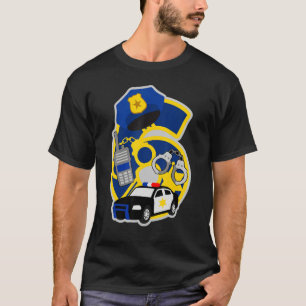 Police 6th birthday party Number 6 - 6 years birth T-Shirt