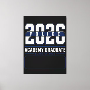Police Academy 2026 Personalized Name Gift Canvas Print