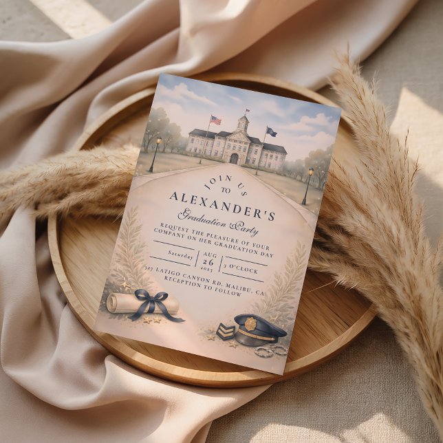 Police Academy Badge Ceremony Graduation Invitation (Creator Uploaded)