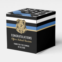 Police Academy Congratulations Graduation Party Favor Box