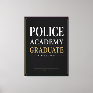 Police Academy Graduate 2026 Custom Gift Canvas Print