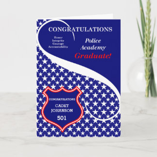 Police Academy Graduate Congratulations CUSTOM Card