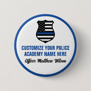 Police Academy Graduate Personalized Graduation 2 Inch Round Button