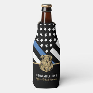 Police Academy Graduation Law Enforcement Bottle Cooler