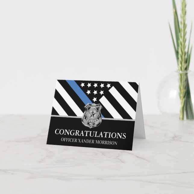 Police Academy Graduation Law Enforcement Card (Front)