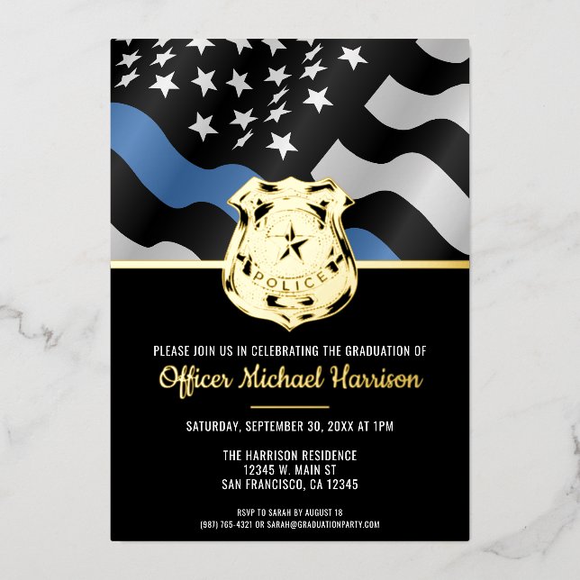 Police Academy Graduation Law Enforcement Flag (Front)