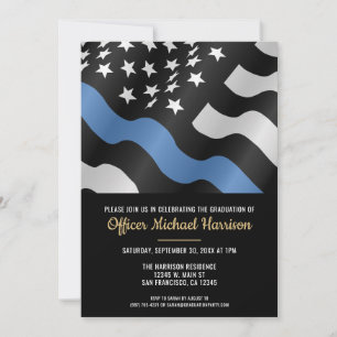 Police Academy Graduation Law Enforcement Officer Invitation
