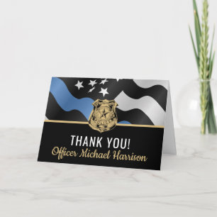 Police Academy Graduation Law Enforcement Thank You Card