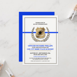 Police Academy Graduation Party Invitation