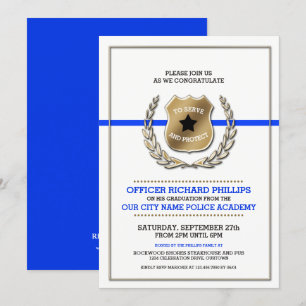 Police Academy Graduation Party Invitation