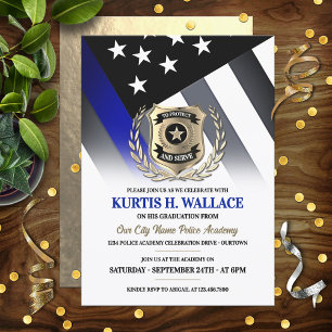 Police Academy Graduation Party Invitation