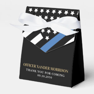Police Academy Graduation Party Thin Blue Line Favor Box