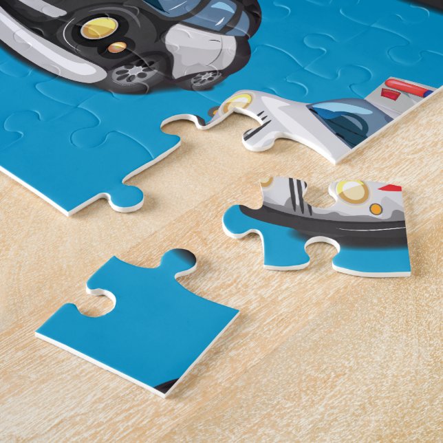 Police, Ambulance and Fire Service transport Jigsaw Puzzle (Side)