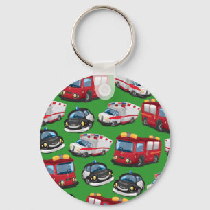 Police, Ambulance and Fire Service transport Keychain