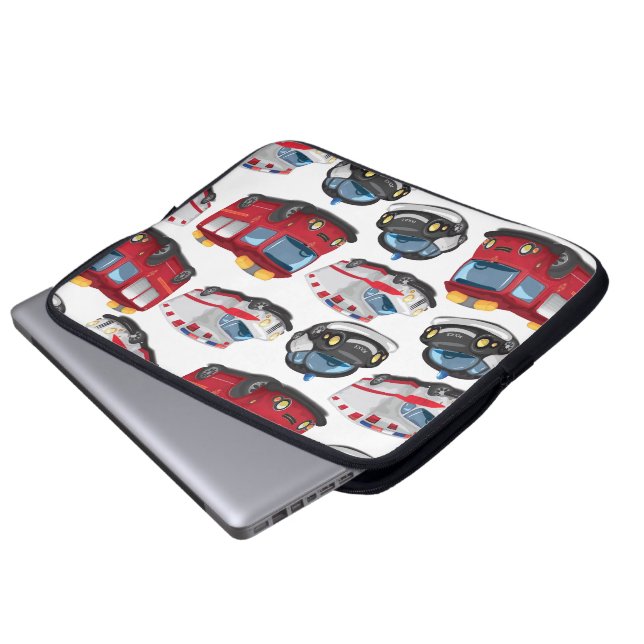 Police, Ambulance and Fire Service transport Laptop Sleeve (Front Bottom)