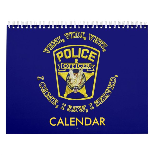 Police and Sheriff Custom Calendar (Cover)