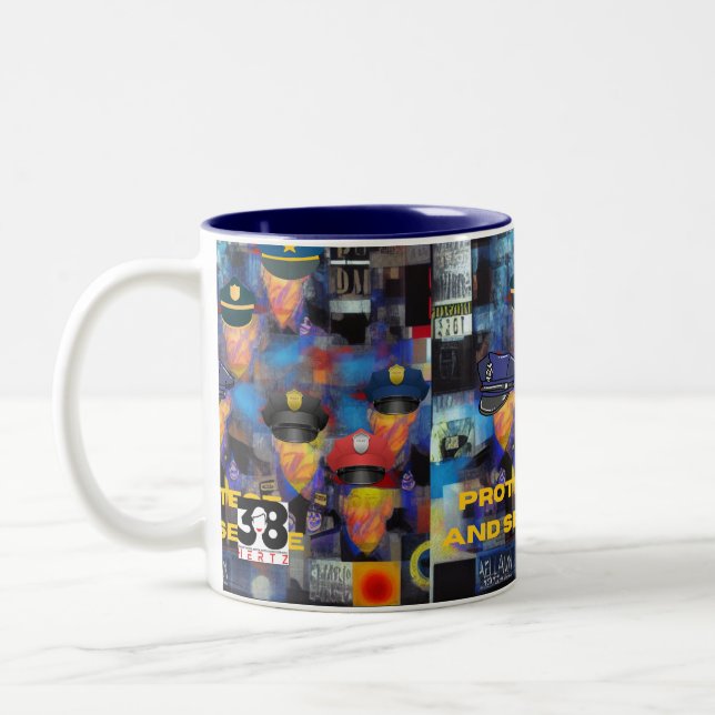 Police Appreciation Collection Two-Tone Coffee Mug (Left)