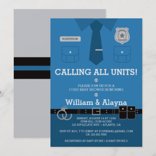Police Baby Shower Invitation