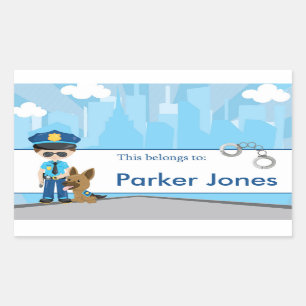 Police Back to School Personalized Labels