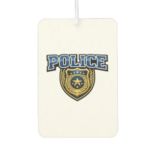 Police Badge Bold Text Design Air Freshener