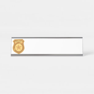 Police Badge Desk Name Plate