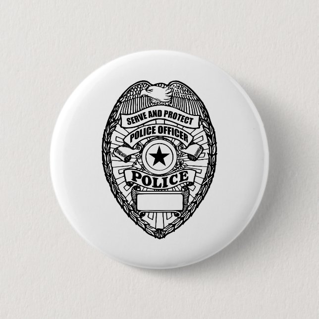 Police Badge - Generic 2 Inch Round Button (Front)