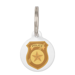 Police Badge Pet Tag