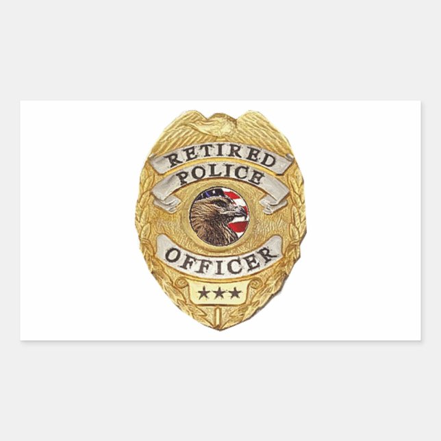Police_Badge_Retired Sticker (Front)