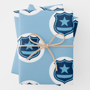 Police Badge Wrapping Paper Sheet