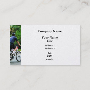 Police Bicycle Patrol - Platinum Finish Business Card