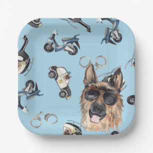 Police Birthday  Paper Plate