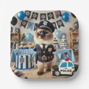 Police Birthday Paper Plate