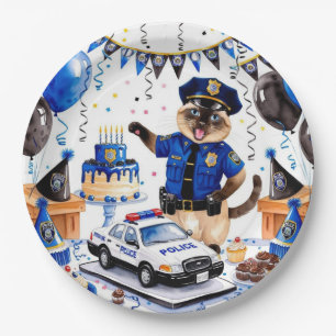 Police Birthday  Paper Plate