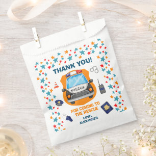 Police Birthday Party Favour Bag