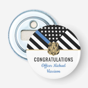 Police Blue Line Flag Congratulations Graduation Bottle Opener
