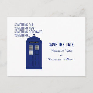 Police Box Save the Date Postcard v1